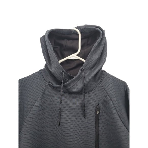 RUSSELL Sweatshirt Men's Long Sleeve Hooded High Neck Pullover Drawstring Gray M - Picture 5 of 10